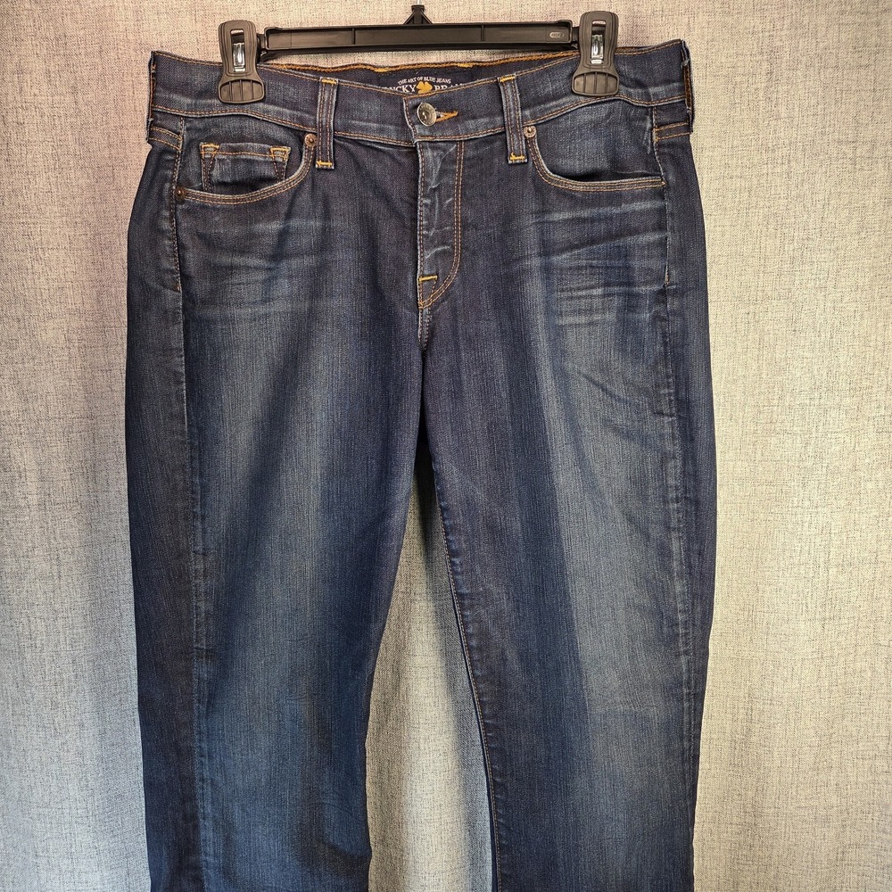 Lucky Brand Sofia Boot Stretch Denim Blue Jeans Women's‎ 6/28 Western Festival